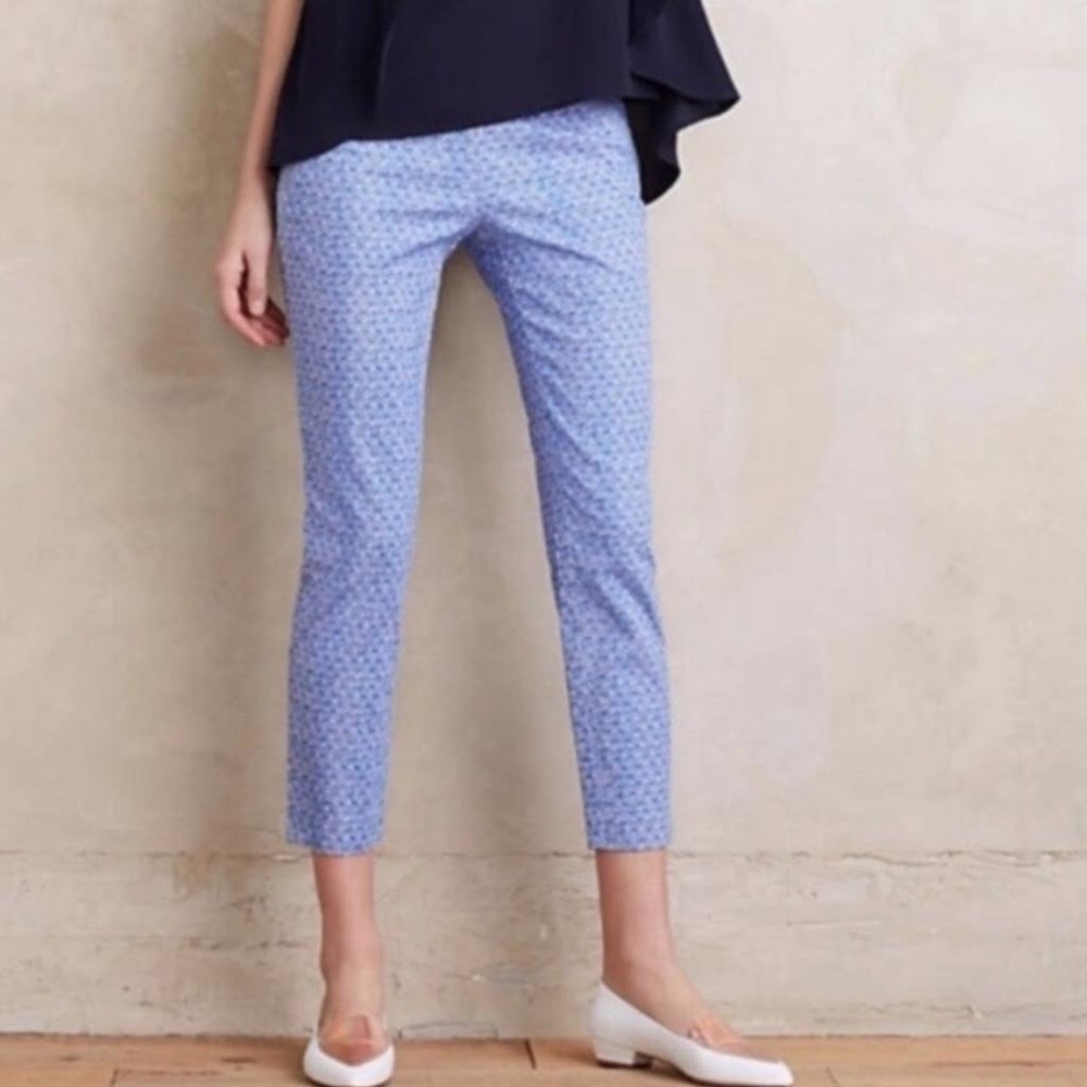 Anthropologie Cartonnier Charlie Trouser Blue Seashell size 0